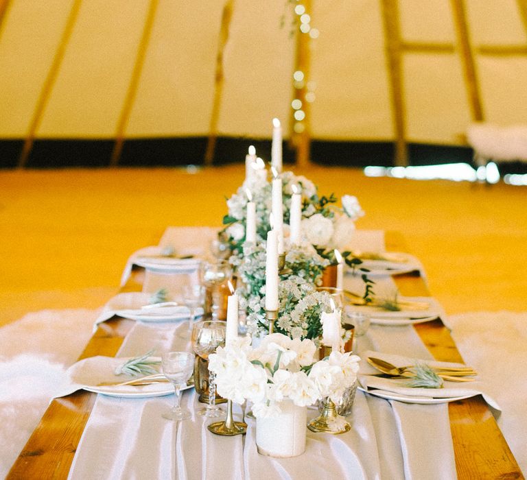 Wild Tipi Rustic Table Scape with Props from Box and Cox Vintage Hire | Images by Olivia Bossert Photography |