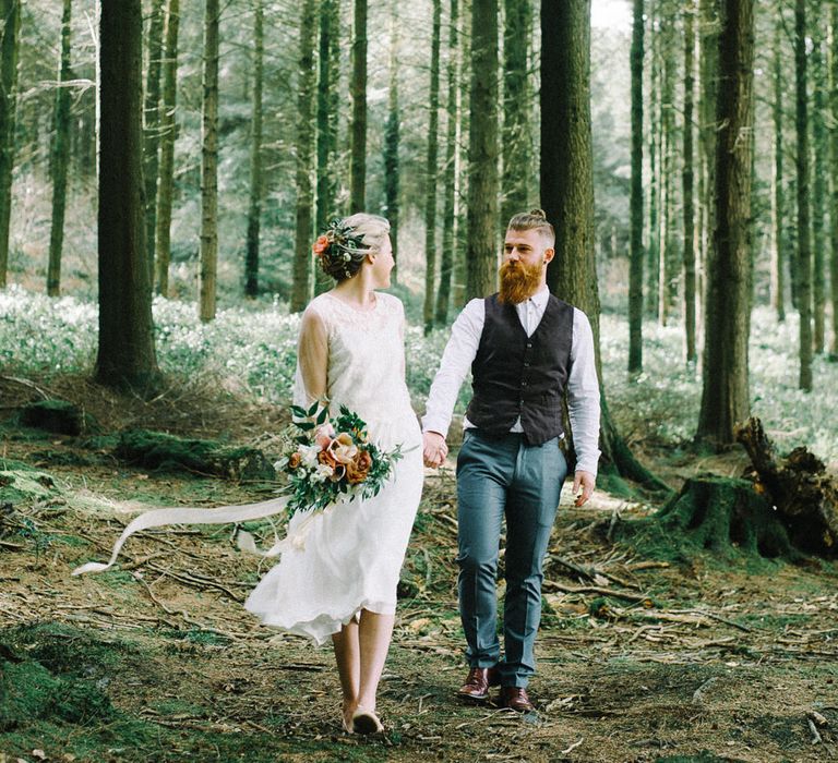 Wild Tipi Rustic Inspiration with Bride in Claire L Headdon Bridal Gown | Images by Olivia Bossert Photography |