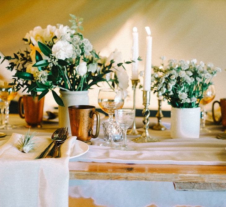 Wild Tipi Rustic Table Scape with Props from Box and Cox Vintage Hire | Images by Olivia Bossert Photography |