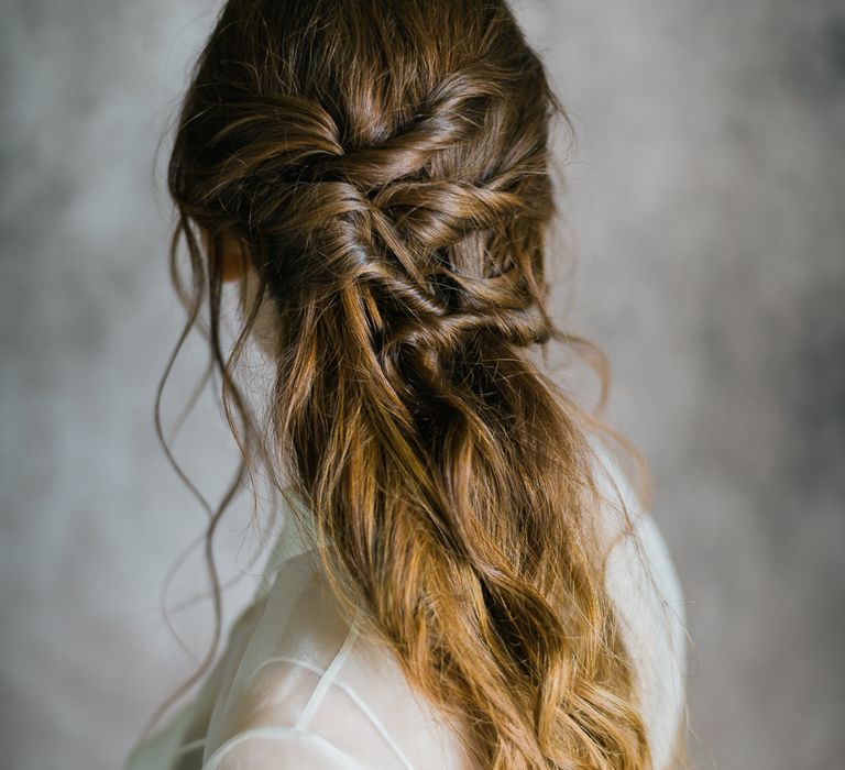 Loose Plaited Up Do For Brides