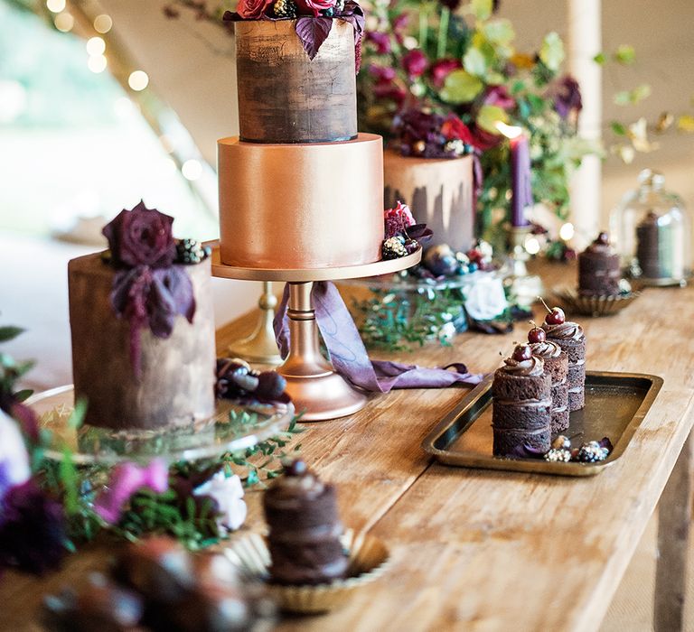 Opulent Cake Table For Wedding