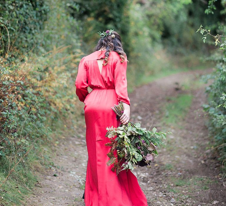 Bride In Red Wedding Dress By Indiebride From Minna