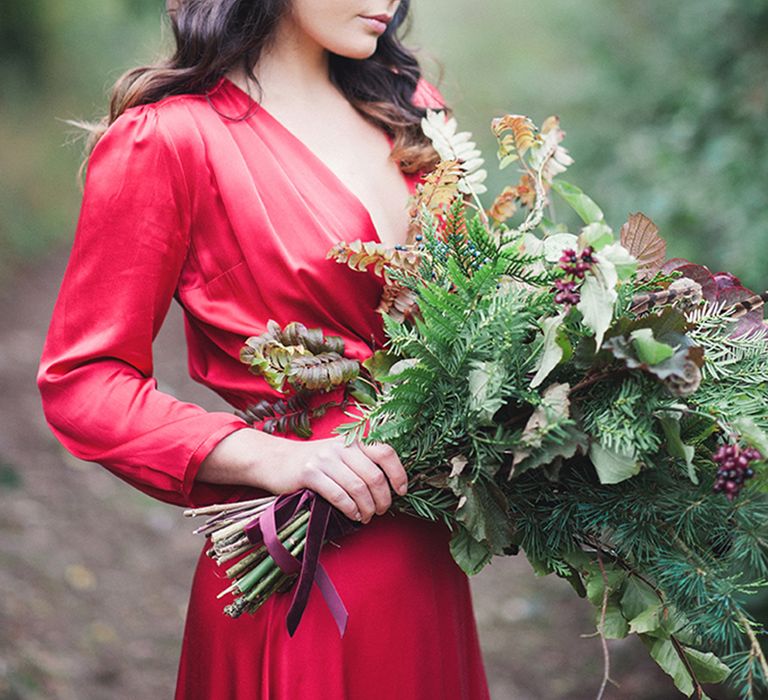 Bride In Red Wedding Dress By Indiebride From Minna