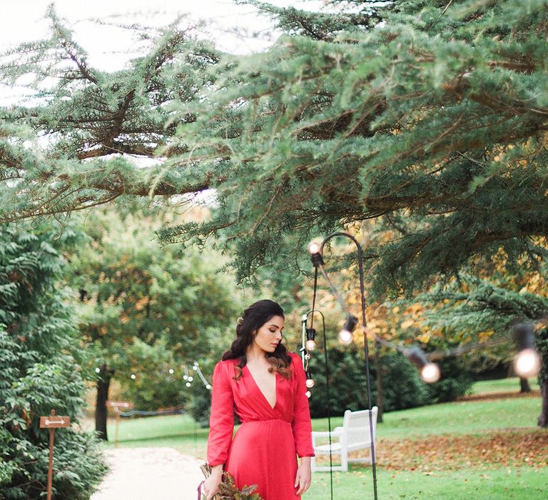 Bride In Red Wedding Dress By Indiebride From Minna