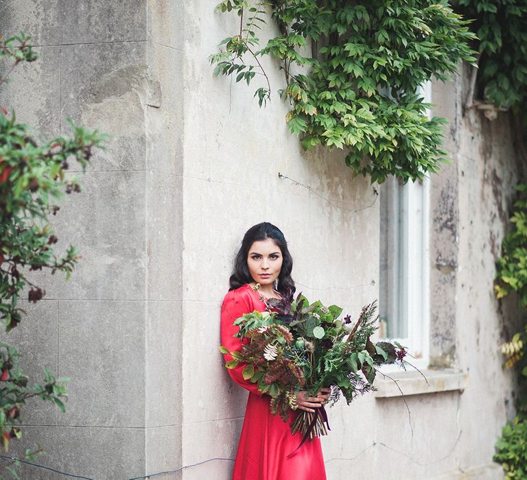 Bride In Red Wedding Dress By Indiebride From Minna