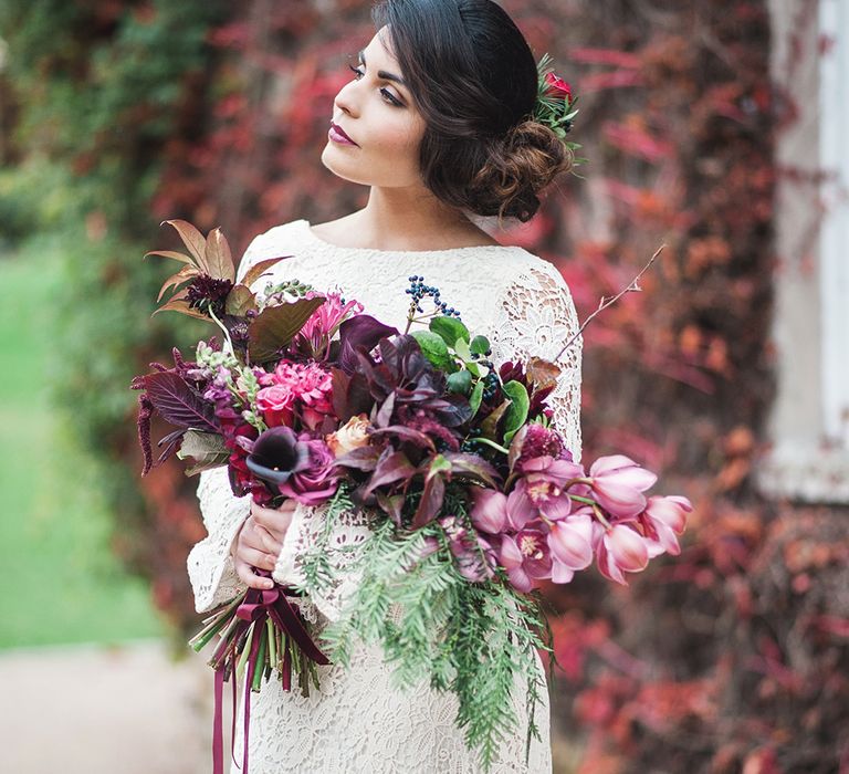 Woodland Luxe Wedding Inspiration At Knighton House Dorset With Minna Wedding Dresses & Images By Darima Frampton