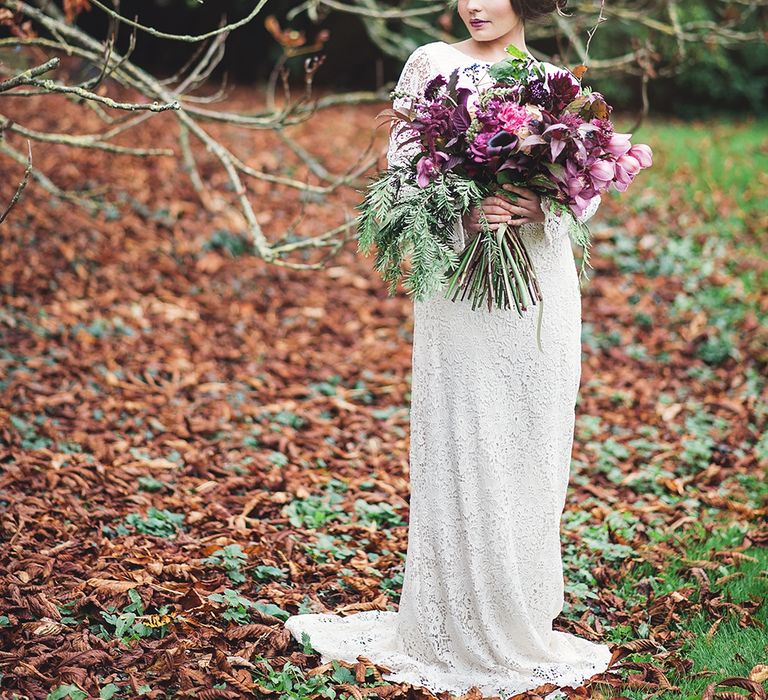 Woodland Luxe Wedding Inspiration At Knighton House Dorset With Minna Wedding Dresses & Images By Darima Frampton