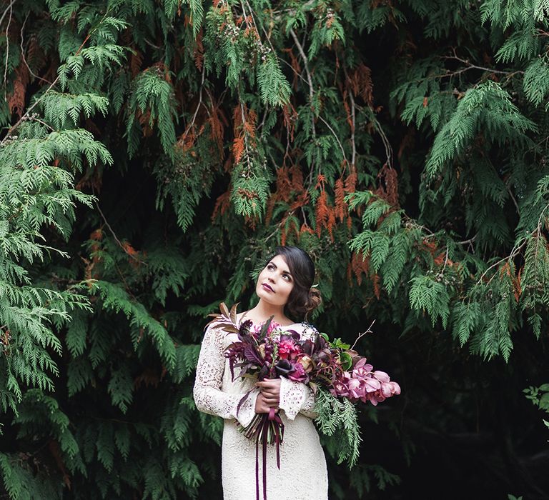 Woodland Luxe Wedding Inspiration At Knighton House Dorset With Minna Wedding Dresses & Images By Darima Frampton