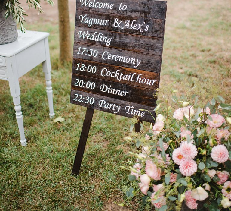 Rustic Wooden Order of The Day Sign