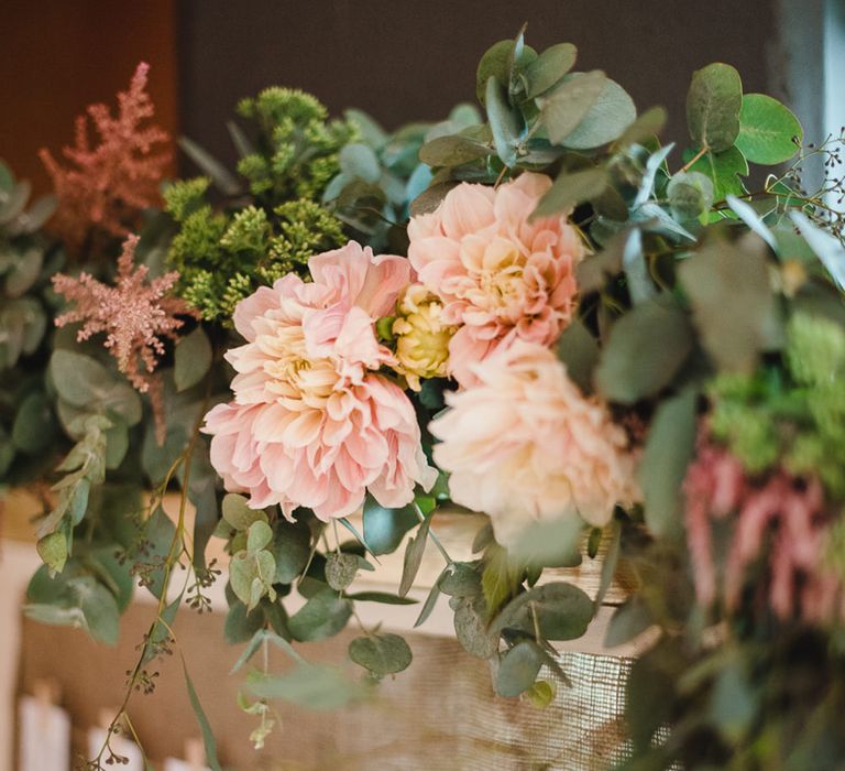 Rustic Table Plan with Floral Decor