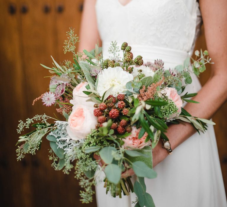 Bridal Bouquets with Fruits & Pink Flowers