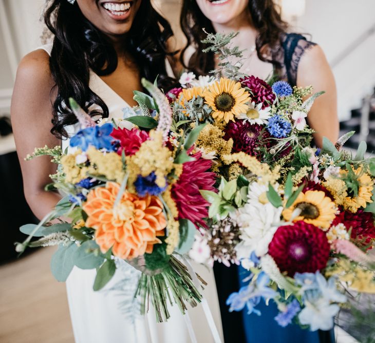 Brightly Colour Wild Flower Dahlia Bouquets | Andrew Brannan Photography