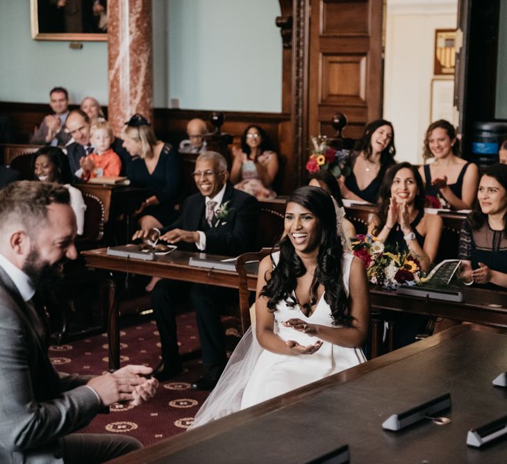 Wedding Ceremony | Bride in Charlie Brear | Groom in Reiss Suit | Andrew Brannan Photography