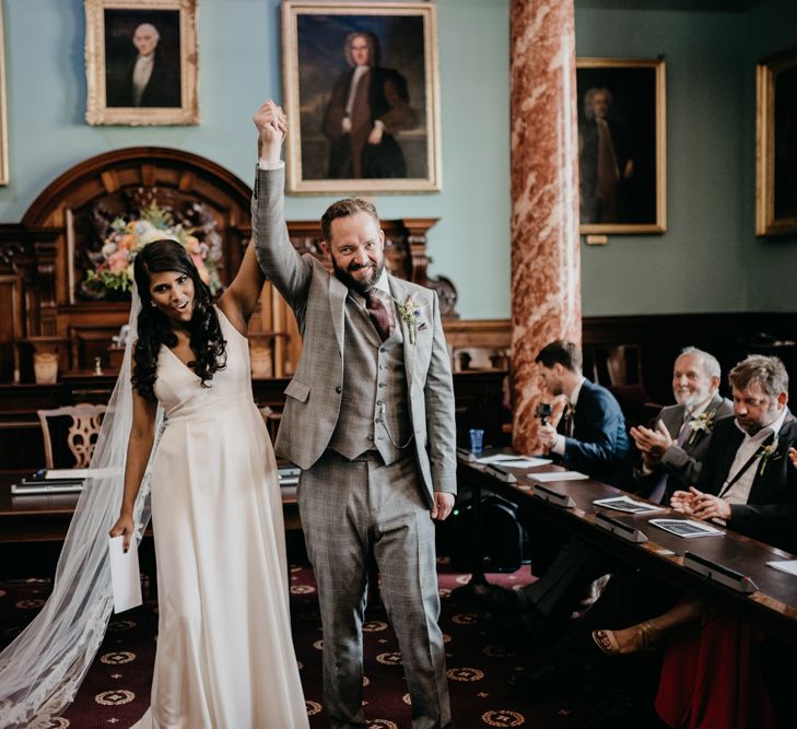 Wedding Ceremony | Bride in Charlie Brear | Groom in Reiss Suit | Andrew Brannan Photography