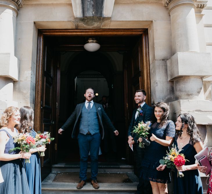 Groom in Reiss Suit | Guildhall in Bath | Andrew Brannan Photography