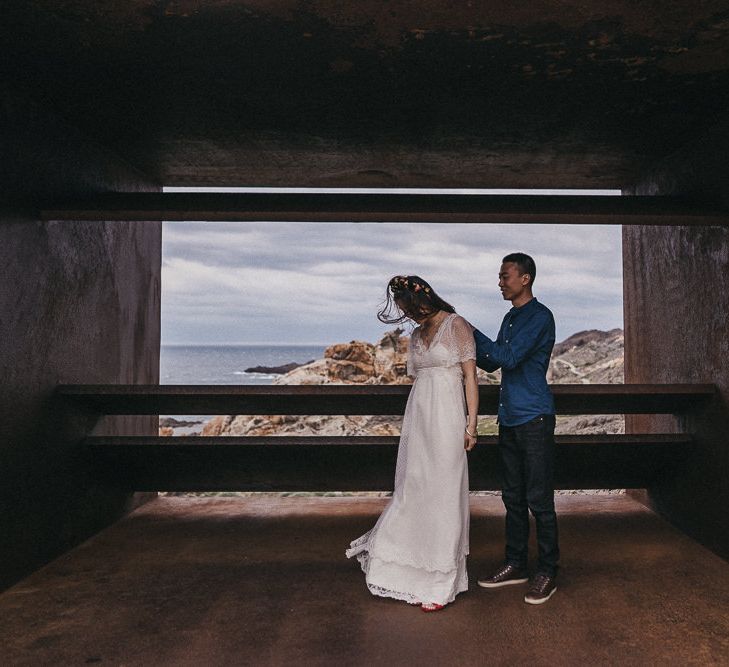 Intimate Elopment in Spain | Bride in Immacle Wedding Dress | Images by Serafin Castillo