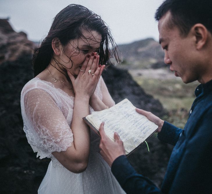 Intimate Elopment in Spain | Bride in Immacle Wedding Dress | Images by Serafin Castillo