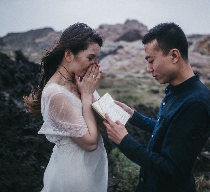 Intimate Elopment in Spain | Bride in Immacle Wedding Dress | Images by Serafin Castillo