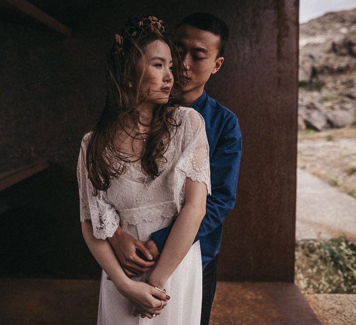 Intimate Elopment in Spain | Bride in Immacle Wedding Dress | Images by Serafin Castillo