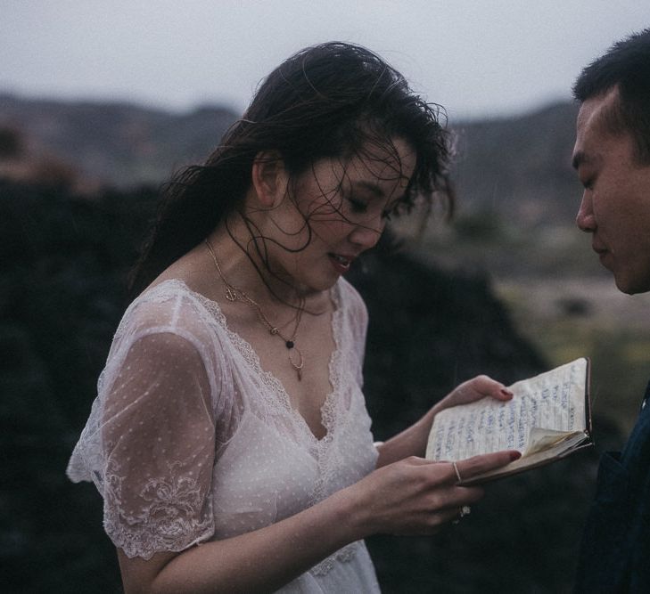 Intimate Elopment in Spain | Bride in Immacle Wedding Dress | Images by Serafin Castillo