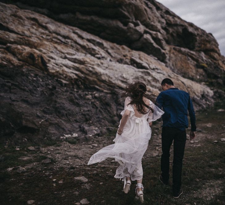 Intimate Elopment in Spain | Bride in Immacle Wedding Dress | Images by Serafin Castillo