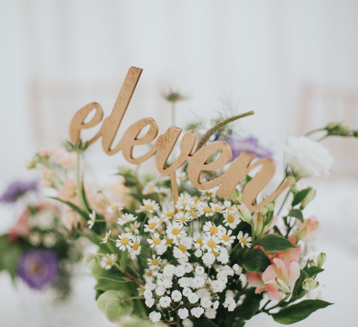 Wooden Laser Cut Table Numbers For Wedding