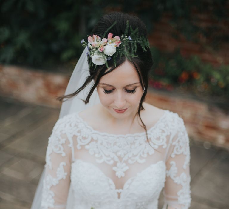 Bride in Lace Dress