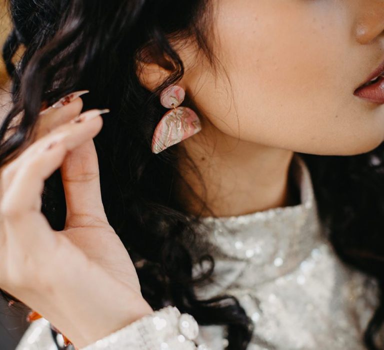 Ornate wedding earrings