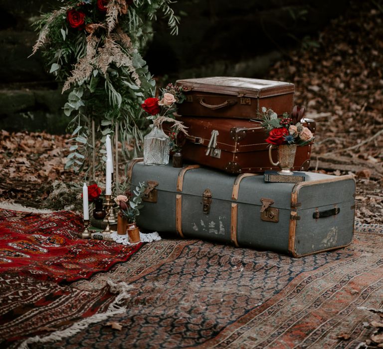 Vintage Suitcase Wedding Decor