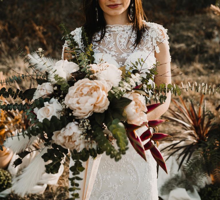 Boho Bride in Napolitano Trotta Maison Embellished Wedding Dress | A Wild Bohemian Bride in the Majella National Park, Abruzzo, Italy | Planned &amp; Styled by Antonia Luzi | Federico Lanuto Photography