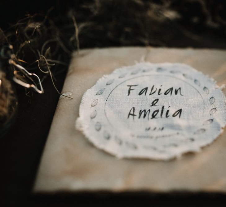 Natural Linen Wedding Stationery |  A Wild Bohemian Bride in the Majella National Park, Abruzzo, Italy | Planned &amp; Styled by Antonia Luzi | Federico Lanuto Photography