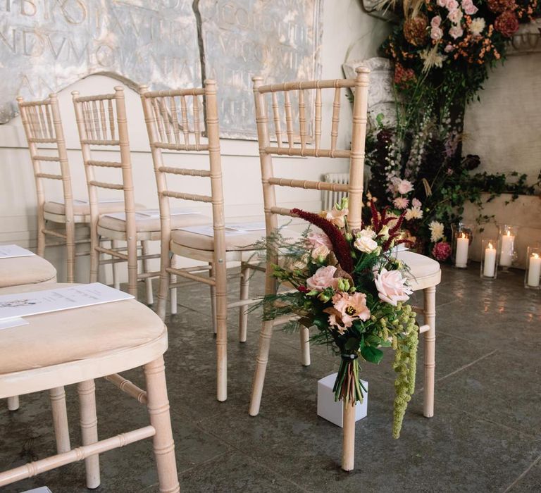 Aisle chair flowers