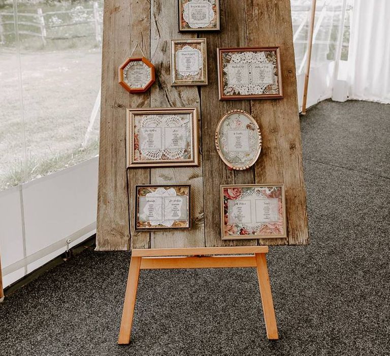 DIY table plan with ornate frames