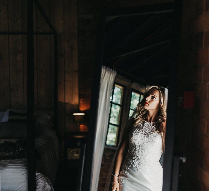 Wedding Morning Preparations | Bride in Lace Racerback Essence of Australia Wedding Dress | Nottinghamshire Wedding with Spanish Vibes and Rewritten Bridesmaids Dresses | Kev Elkins Photography