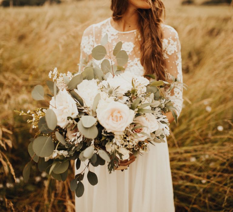 Beautiful bouquet with flowers and foliage