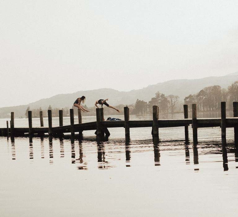 Dirty Dancing Lake Lift Engagement Shoot at Lake Coniston in the Lake District by ALifeLessOrdinary Photography