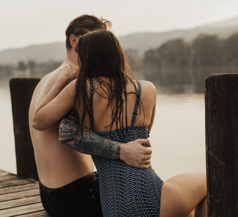 Dirty Dancing Lake Lift Engagement Shoot at Lake Coniston in the Lake District by ALifeLessOrdinary Photography