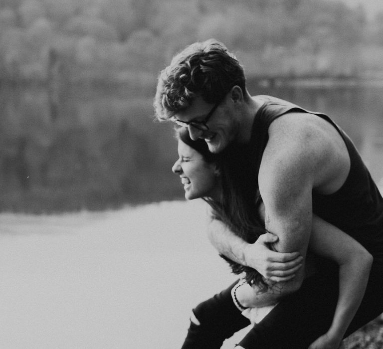 Dirty Dancing Lake Lift Engagement Shoot at Lake Coniston in the Lake District by ALifeLessOrdinary Photography