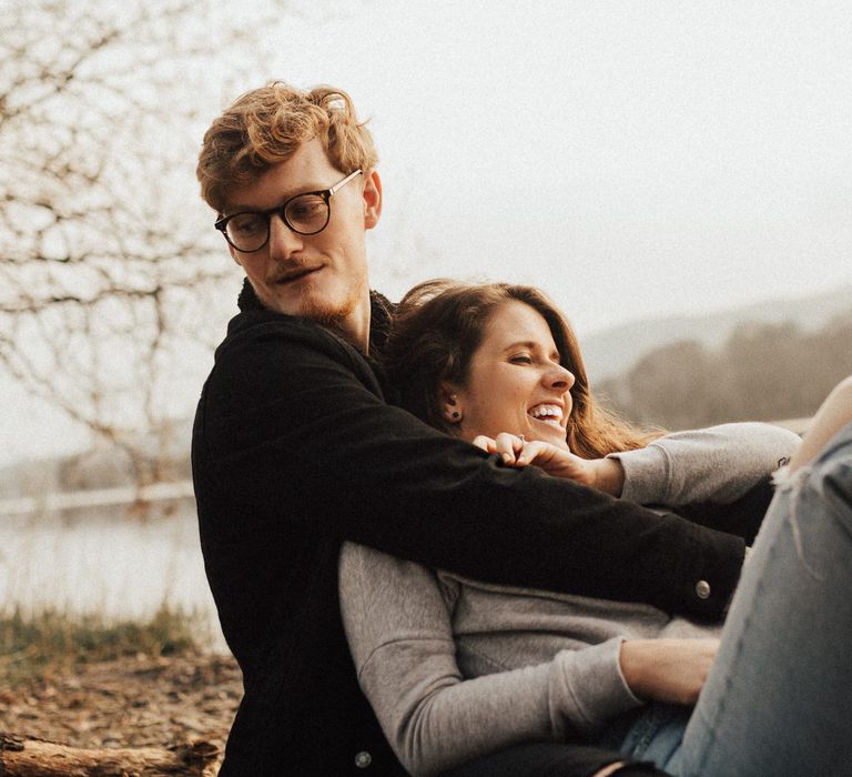 Dirty Dancing Lake Lift Engagement Shoot at Lake Coniston in the Lake District by ALifeLessOrdinary Photography