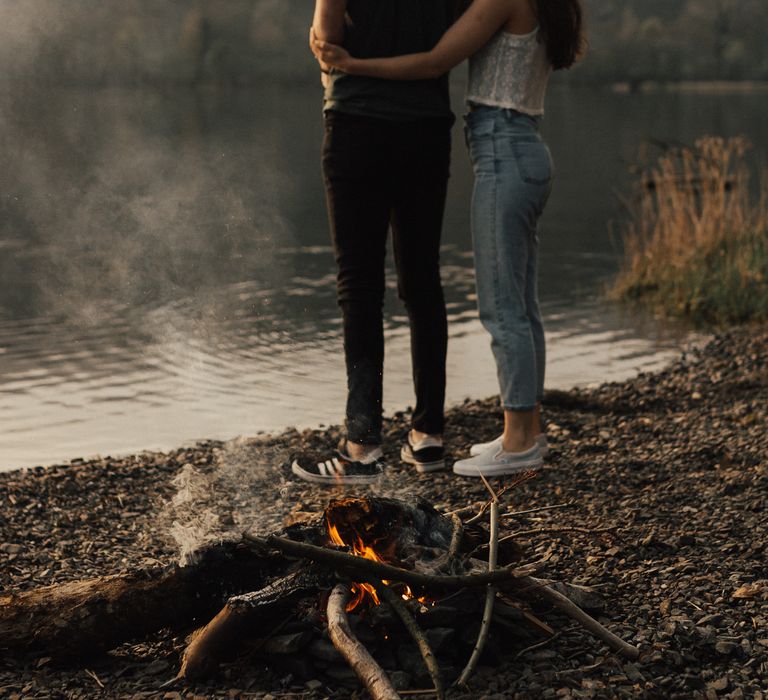 Dirty Dancing Lake Lift Engagement Shoot at Lake Coniston in the Lake District by ALifeLessOrdinary Photography