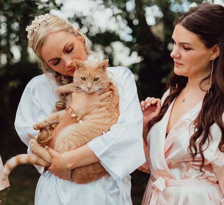 Ginger Cat | Bridal Morning Preparations | Rustic French Destination Wedding with Homegrown Flowers  | Emily &amp; Steve Photography