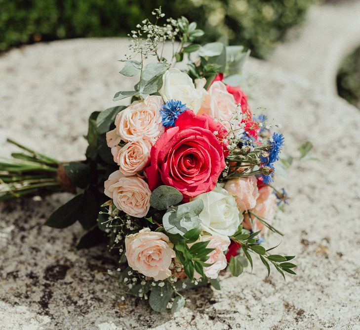 Homemade Bridal Bouquet | Rustic French Destination Wedding with Homegrown Flowers  | Emily &amp; Steve Photography