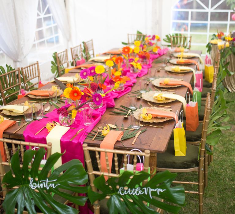 Tropical wedding theme