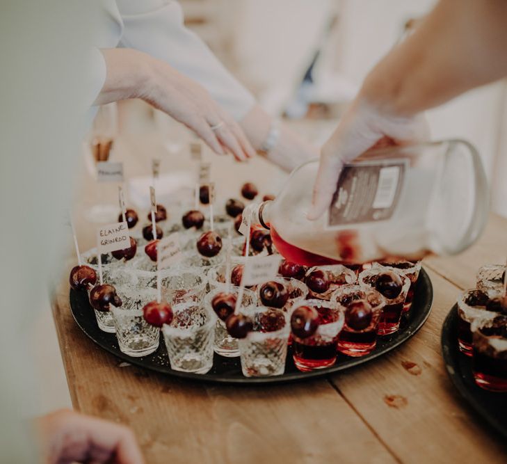 Shots at marquee reception with relaxed party styling