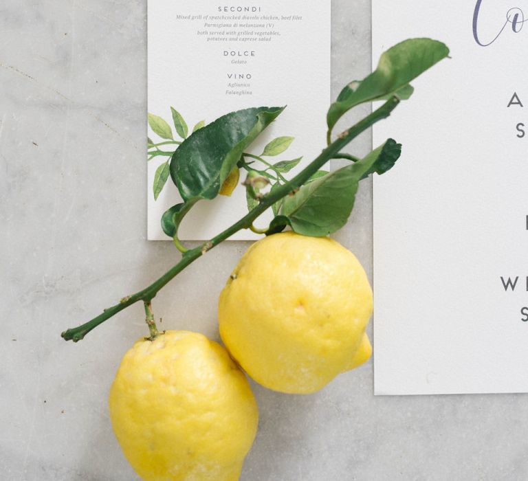 Lemon Wedding Decor and Lemon Wedding Stationery