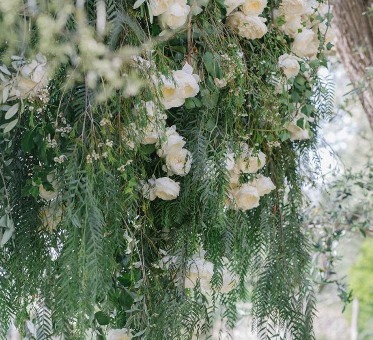 White Wedding Flowers For Outside Garden Ceremony