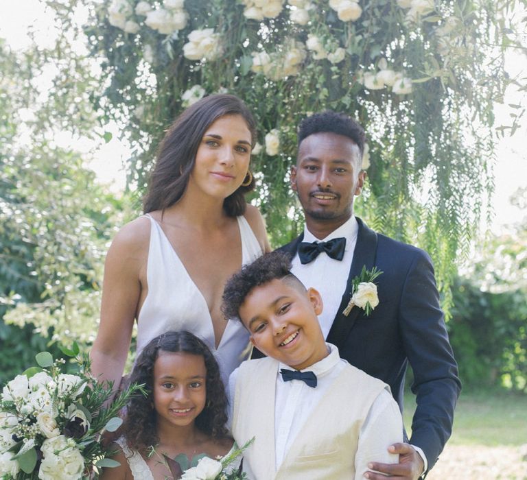 Family Portrait At Wedding In Italy