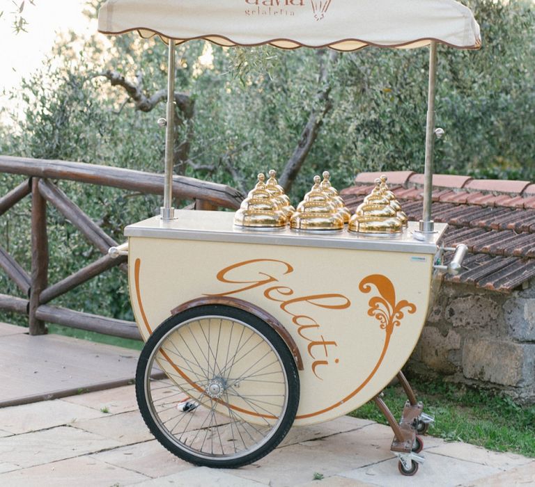 Gelato Cart For Italian Wedding