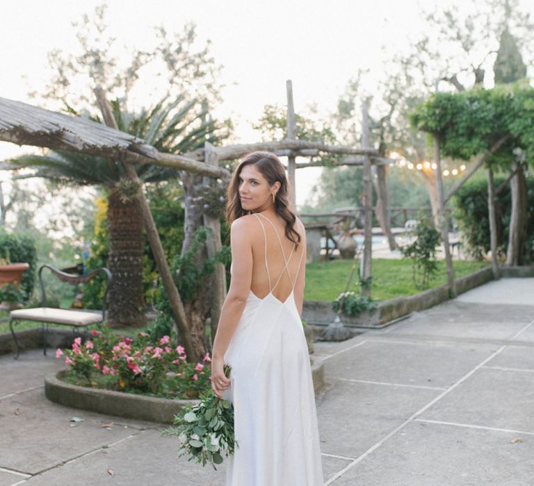 Minimalist Wedding Dress With Open Back