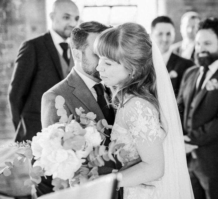 Wedding Ceremony Bridal Entrance in Jenny Packham Wedding Dress